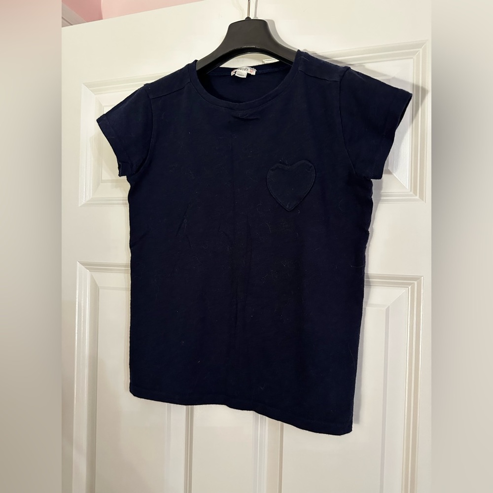 Girls Crewcuts heart pocket shirt